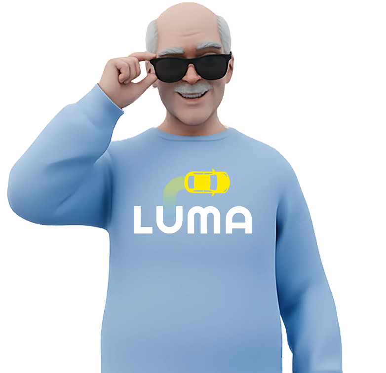 LUMA AI Coach character